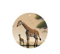 Lot de 4 diffuseurs d'arômes de voiture girafe - Forme ronde - À suspendre - Pour décoration intérieure de voiture, placard, chaussures