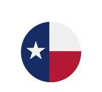 Lot de 4 diffuseurs d'arômes de voiture motif drapeau du Texas - Forme ronde - À suspendre - Pour décoration intérieure de voiture, placard, chaussures, placard