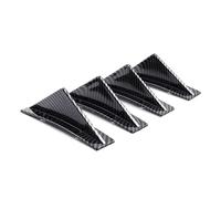 Lot de 4 diffuseurs de Pare-Chocs arrière universels modifiés pour Voiture, Noir et Rouge, Anti-Collision Kit Corps Diffuseur Pare-Chocs Arrière(Bend Carbon Fiber)