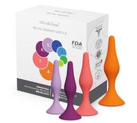 Lot de 4 dilatateurs rectaux pour homme et femme - Outil de thérapie du plancher pelvien - Silicone de qualité médicale - Tailles 5-8