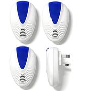 Lot de 4 dispositifs de dissuasion à ultrasons - Répulsif électronique d'intérieur à brancher pour un usage domestique - Alternative sans produits chimiques pour souris, insectes et ravageurs rampants