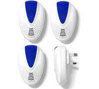 Lot de 4 dispositifs de dissuasion à ultrasons - Répulsif électronique d'intérieur à brancher pour un usage domestique - Alternative sans produits chimiques pour souris, insectes et ravageurs rampants