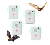 Lot de 4 dispositifs répulsifs à ultrasons pour grenier et porche, dispositif d'exclusion de chauve-souris réglable pour une utilisation en intérieur, respectueux des humains et des animaux