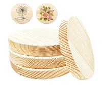 Lot de 4 disques ronds en bois non traité, diamètre : 10 cm, épaisseur : 20 mm, pour le bricolage, l'artisanat, la peinture, les panneaux de porte, les mariages et les décorations de Noël