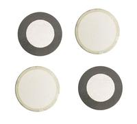 Lot de 4 disques transducteurs à disque en verre pour chauffe-feu électrique Opti-Myst, diamètre en céramique de 20 mm, sortie d'atomisation 70 MHz, avec clé de rechange et anneaux de protection en