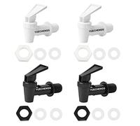 Lot de 4 distributeurs de boissons en plastique - Robinet de rechange pour distributeur d'eau - Convient pour les boissons froides et chaudes, tonneau à bière, verre, café, jus, fontaine à boire, noir