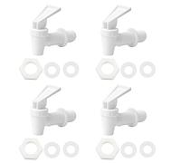 Lot de 4 distributeurs de boissons en plastique - Robinet de rechange pour distributeur d'eau - Convient pour boissons froides et chaudes, fût de bière, verre, café, jus, fontaine à boire, noir et