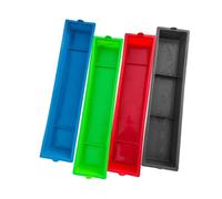 Lot de 4 distributeurs de nourriture à suspendre, distributeurs d'aliments en plastique mesurant 60 x 13 x 7 cm pour poulet, canard, cailles et pigeons
