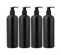 Lot de 4 distributeurs de savon vides de 500 ml avec pompes, design anti-fuite pour salle de bain ou cuisine, conteneurs rechargeables en PET pour savon liquide détergent