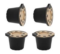 Lot de 4 dosettes de café avec couvercle en acier inoxydable - Réutilisables - Passe au lave-vaisselle - Outil de brassage pour machine à expresso domestique