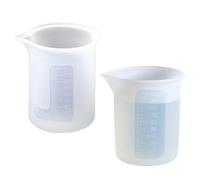 Lot de 4 doseurs de lessive - 2 boules de lavage pour lessive liquide - Gobelets doseurs en silicone - Capacité : 150 ml - 100 ml - Pour lessive liquide, bricolage, bricolage, cire, cuisine