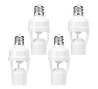 Lot de 4 douilles de lampe E27 de rechange, réglage de la durée et de la luminosité, douille d'ampoule, douille de rénovation, douille de chantier, pour salon, lustre, cuisine, chambre à coucher