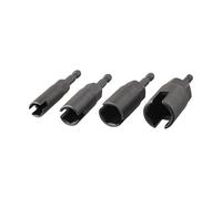 Lot de 4 douilles papillon avec tige hexagonale de 6,35 mm, douilles en chrome vanadium 10 mm, 12 mm, 16 mm, 18 mm, perceuse électrique et adaptateur de tournevis pour une installation rapide