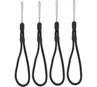 Lot De 4 Dragonnes De Poignet Pour Téléphone, Noir , Taille Unique[POP947287]