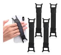 Lot de 4 dragonnes universelles pour téléphone et tablette de 5,2 à 11 pouces, bande élastique anti-chute, support à une main pour iPad Pro, Air, Mini, Galaxy Tab, Kindle