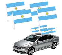 Lot de 4 drapeaux de voiture Argentine pour fenêtre de voiture Petit drapeau du monde du monde