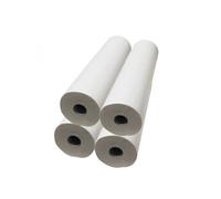Lot de 4 draps d'examen blanc 60cm x 50m - 34g/m2 double épaisseur aspect gaufré 100% pure ouate Blanc G