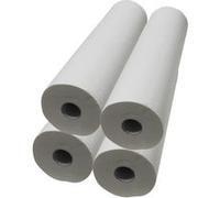 Lot de 4 draps d'examen blanc 70cm x 42m - 34g/m2 double épaisseur aspect gaufré 100% pure ouate Blanc G