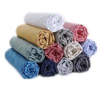 Lot de 4 Draps Housses 90x190cm Polycoton - Bonnet 23 cm Couleur Aleatoire
