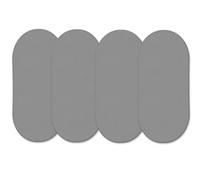 Lot de 4 draps-housses pour couffin (75 x 35 cm) | Ultra doux, certifiés Oeko-Tex Standard 100 | Hypoallergénique et respirants (gris, 75 x 35 cm)