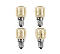 Lot De 4 E14 Ampoule Four, 25w Résistante à 300 Degré Dimmable Ampoul Frigo, Ampoule 2700k Blanc Chaud, Pour Machine à Coudre, Hotte, Lampe De Sel, Congélateur