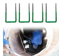 Lot de 4 échelles d'escalade murales en acier robuste pour fenêtre de sous-sol, espacement réglable, 15 x 25 x 1,6 cm