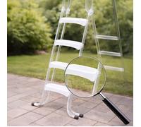 Lot de 4 échelons Blancs d'échelle de piscine + visserie