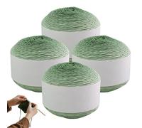 Lot de 4 écheveaux de fil pour crochet - Pour débutant - Fils en coton doux de poids moyen pour bricolage, couvertures, écharpes, chapeaux, matelassage, broderie, réparation de tissus et projets