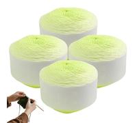 Lot de 4 écheveaux de fil pour crochet - Pour débutant - Fils en coton doux de poids moyen pour bricolage, couvertures, écharpes, chapeaux, matelassage, broderie, réparation de tissus et projets