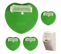 Lot de 4 écrans d'insertion pour urinoir - Protection contre les éclaboussures pour but de football - Filtre anti-éclaboussures avec contrôle des odeurs - Accessoire de salle de bain en PVC