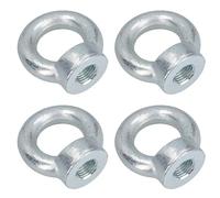Lot de 4 écrous à œillet de levage de 24 mm, filetage interne femelle plaqué zinc, 50 mm de diamètre