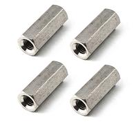 Lot de 4 écrous d'accouplement hexagonaux M12 x 19 x 30 en acier inoxydable 304