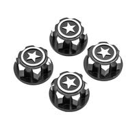 Lot de 4 écrous de roue hexagonaux en aluminium de 17 mm - Filetage 1,25 - Anti-poussière - Antidérapant - Pour voiture télécommandée Traxxas X-Maxx Summit Buggy Truck RC - Noir