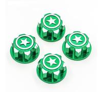 Lot de 4 écrous de roue hexagonaux en aluminium de 17 mm - Filetage 1,25 - Anti-poussière - Antidérapant - Pour voiture télécommandée Traxxas X-Maxx Summit Buggy Truck RC - Vert