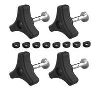 Lot de 4 écrous et boulons de poignée de tondeuse à gazon - Boulons de poignée triangulaire de rechange pour Honda, Murray, Ryobi et plus - Écrou papillon durable, joint et pièces de fixation pour