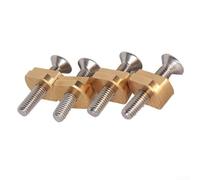 Lot de 4 écrous et boulons en T pour planche de surf en acier inoxydable Hydrofoil pour système de rail à 4 boulons sur planches de surf et de cerf-volant Finition jaune argenté