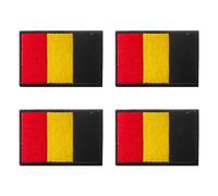 Lot de 4 écussons brodés en forme de drapeau de l'Allemagne - Convient pour manteaux, pantalons, jupes, sacs à dos, vestes