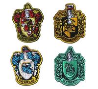 Lot de 4 écussons brodés entièrement brodés avec logo Magic College of Gryffondor/Serdaigle/Serpentardin/Poufsouffle pour sac d'école, décoration de garçon