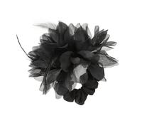 Lot de 4 élastiques à cheveux en forme de plume des années 1920 pour femme - Élastiques doux et élastiques - Pour carnaval, cocktail, mariage, thé - Noir