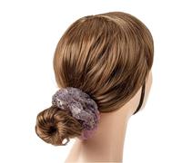 Lot de 4 élastiques à cheveux en organza pour femme - Élastiques pour cheveux - Pour queue de cheval - Pour femme - Fuchsia
