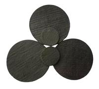 Lot de 4 électrodes circulaires en feutre de graphite for l'isolation des fours à vide et le stockage d'énergie(Diam D 50mm 2 mm thick)