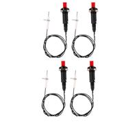 Lot de 4 électrodes d'allumage piézoélectriques de rechange pour cheminée à gaz, four, chauffage, base en céramique filetée en métal, noir