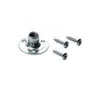 Lot de 4 embases d'assemblage acier zingué HETTICH, l.10.5 mm Zingué G