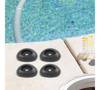 Lot de 4 embouts de jambes pour piscines Coleman Power Steel - Pour piscines hors-sol rondes 16" x 48, 18" x 48, 20" x 48, 24" x 52 (à partir de 2022, modèles marrons) - En plastique ovale BO