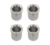 Lot de 4 embouts de montage de cordes de basse électrique en alliage de zinc pour basse, compatibles avec la plupart des guitares basses électriques, argenté/noir/doré (argenté)