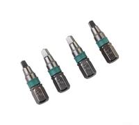 Lot de 4 embouts de tournevis à tête carrée avec tige hexagonale magnétique de 6,35 mm, embout de tournevis en alliage d'acier de 25 mm pour outils de perceuse électrique à main de 6,35 mm, SQ1/SQ2