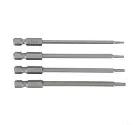Lot de 4 embouts de tournevis extra durs en alliage d'acier de 1,5 mm à 3,0 mm, 100 mm de longueur (3 mm)