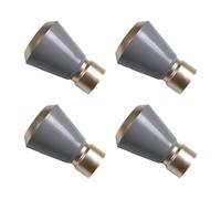Lot de 4 embouts de tringle à rideaux élégants et simples avec installation facile pour améliorer l'esthétique de la maison, les traitements de fenêtre et les accessoires