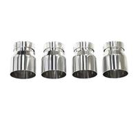 Lot De 4 Embouts D'échappement En Acier Inoxydable Pour BMW F87 M2 F80 M3 F82 F83 M4 Modification Voiture(Silver)