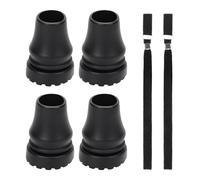 Lot De 4 Embouts En Caoutchouc Pour Bâton, Avec 2 Cordes À Main, Pieds En Caoutchouc, Capuchon De Tête De Bâton Antidérapant, Accessoires Pour Bâtons, Bâtons De Randonnée.
